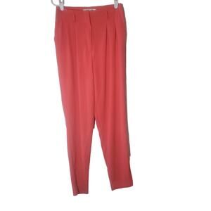 Forever21 Coral Pleated Tapered High Waisted Dress Pants Size Small